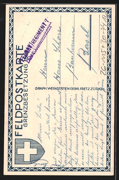 Fotos, Briefe & Postkarten: Carl Moos: Occupation des Frontières 19 – Gebraucht aus Berlin von bartko-reher 1