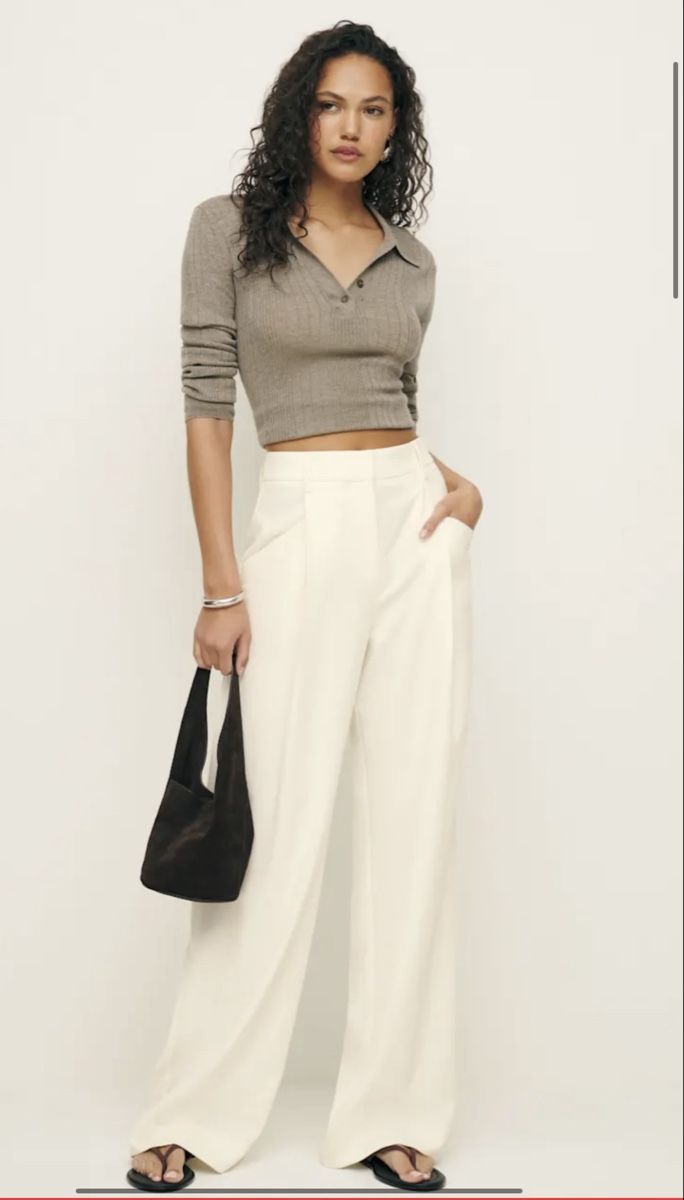 Reformation Pantaloni: REFORMATION weisse Hose – Usato da Mauren venduto da toppiloppi