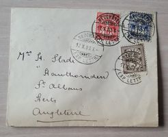 Dreifarb Frankatur nach St.Alban UK 1903