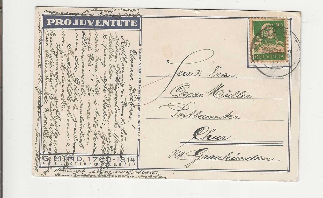 Cartoline postali: Pro Juventute Serie1917-1921 – Usato da Spiez venduto da Niesen20 7