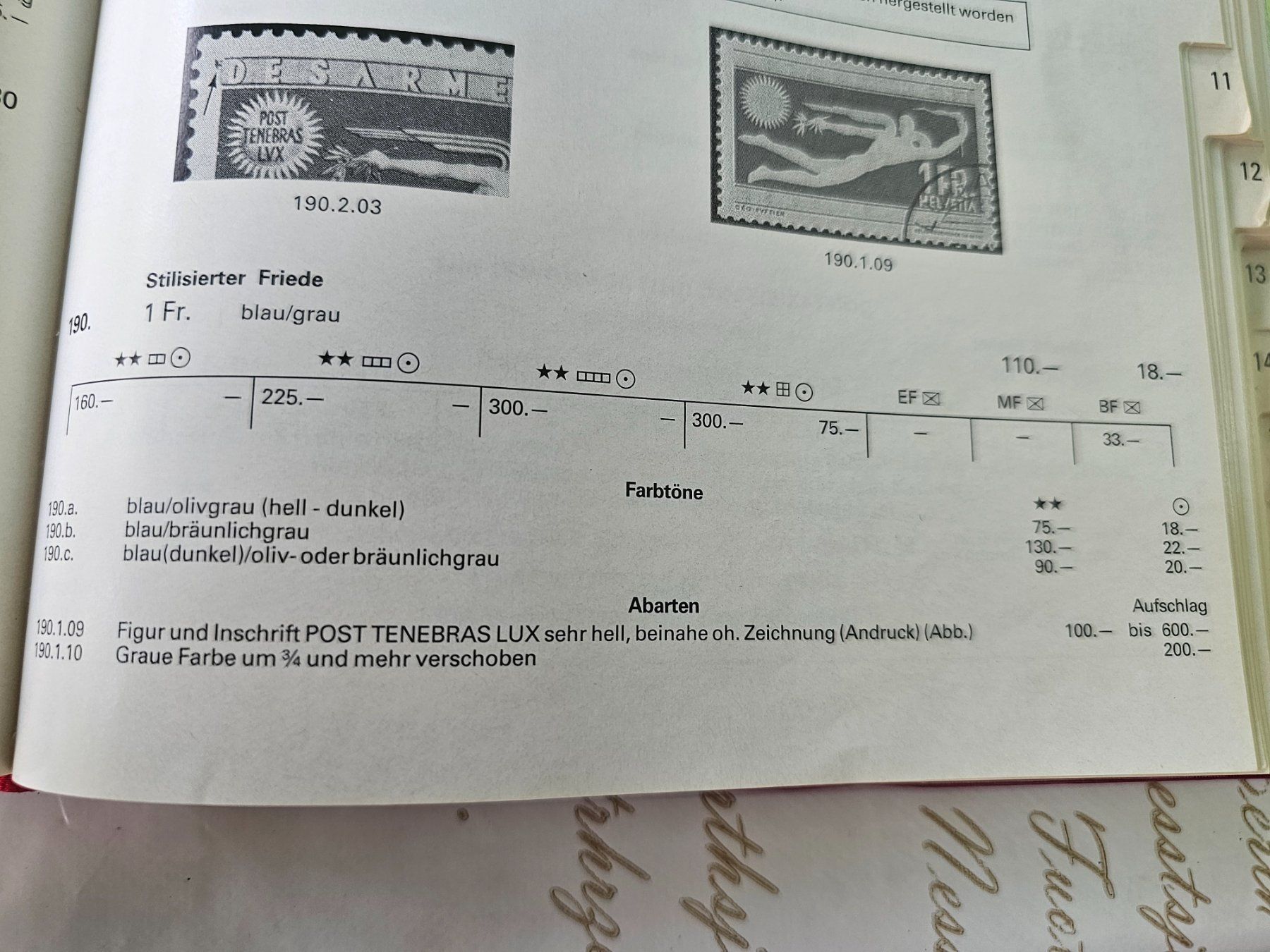 Tutti i francobolli: 1932 Abarten 190.1.10 Zu. Spez. Fr. 200.-- – Usato da Monte Carasso venduto da giave 2