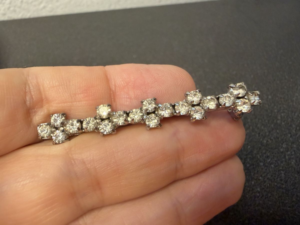 Broches & Aiguilles: Antike Strass-Brosche, 7 cm lang – D'occasion à Lamone par LaCantinaMagica 1