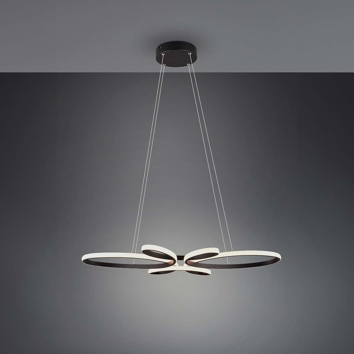 Lampadari & plafoniere: LED Pendelleuchte, Schwarz, 83 x 45 cm – Nuovo (secondo la descrizione) da Kreuzlingen venduto da Smart-Light 5