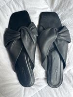 Massimo Dutti Sandales en cuir noir, taille 39, été!
