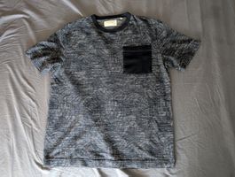 Tom Tailor Herren T-Shirt, Blau mit Palmen, Gr. M
