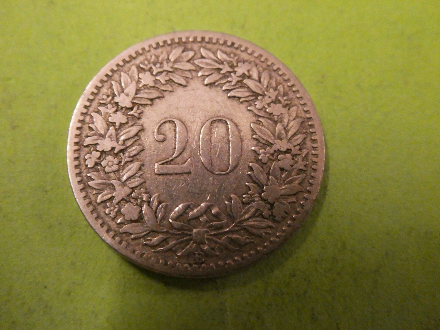 Toutes les monnaies: Schweiz 1887, 20 Rappen – Neuf (Voir description) à Hinterforst par Rohusri 1