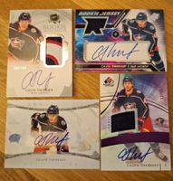 Calvin Thurkauf HC Lugano set 4x Auto Jersey Blue Jackets
