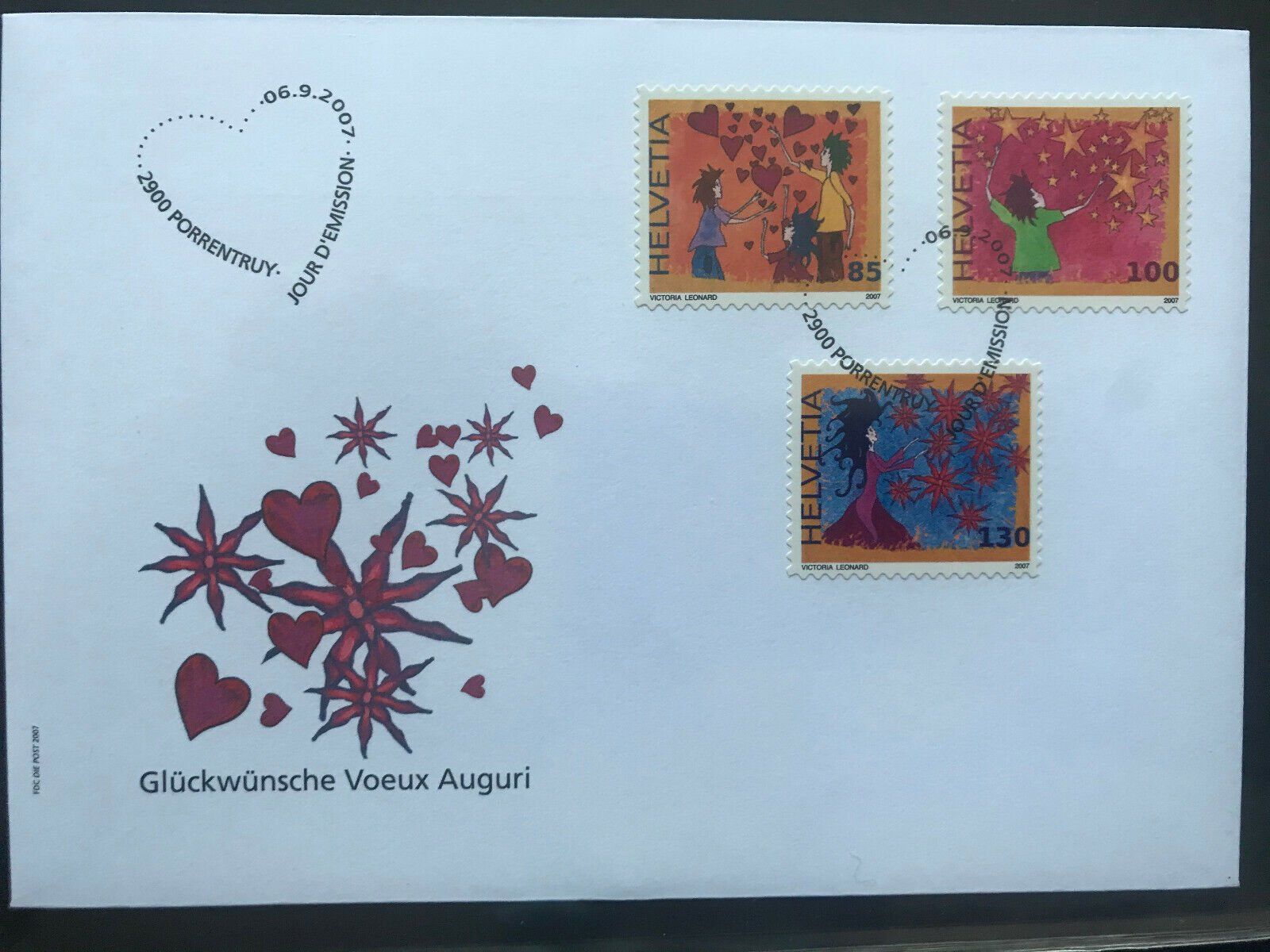 Tutti i francobolli: Schweiz 2007 Ersttagsbrief Satz FDC Grussmarken – Nuovo (secondo la descrizione) da Liestal venduto da schnueps