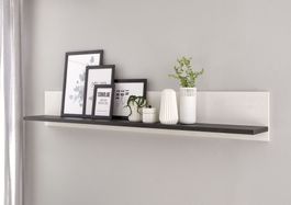 2 Wandboard Sherwood, Pinie Weiss/Anthrazit, 160x30x22cm