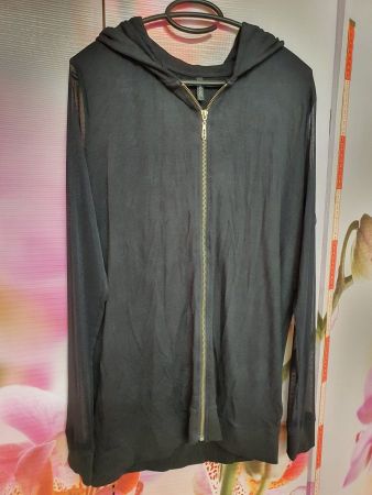 Damenjacke mit Transparenten Ärmeln u. Kapuze Gr. L - XL