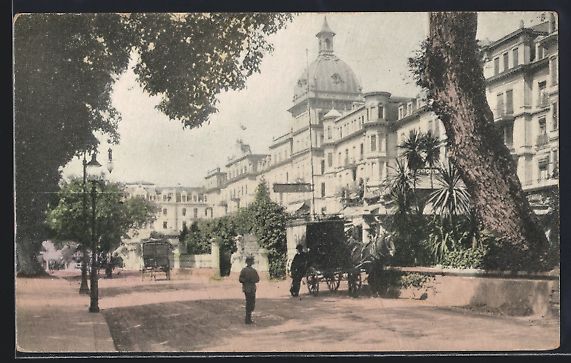 Cartoline postali: Interlaken, Strasse Hoheweg mit Kutsche – Usato da Berlin venduto da bartko-reher