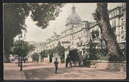 Interlaken, Strasse Hoheweg mit Kutsche