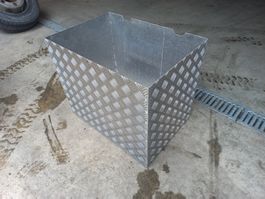 Alu Riffel Aluminium Kiste Aluwanne Box Kasten Trog 68x42x50