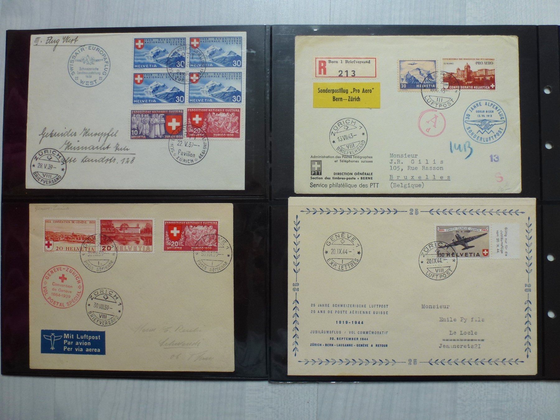 Tutti i francobolli: Lot ++ Interessante Schweizer Flugbeleg-Sammlung ab 1925 – Usato da Walkringen venduto da Casablanca777 4