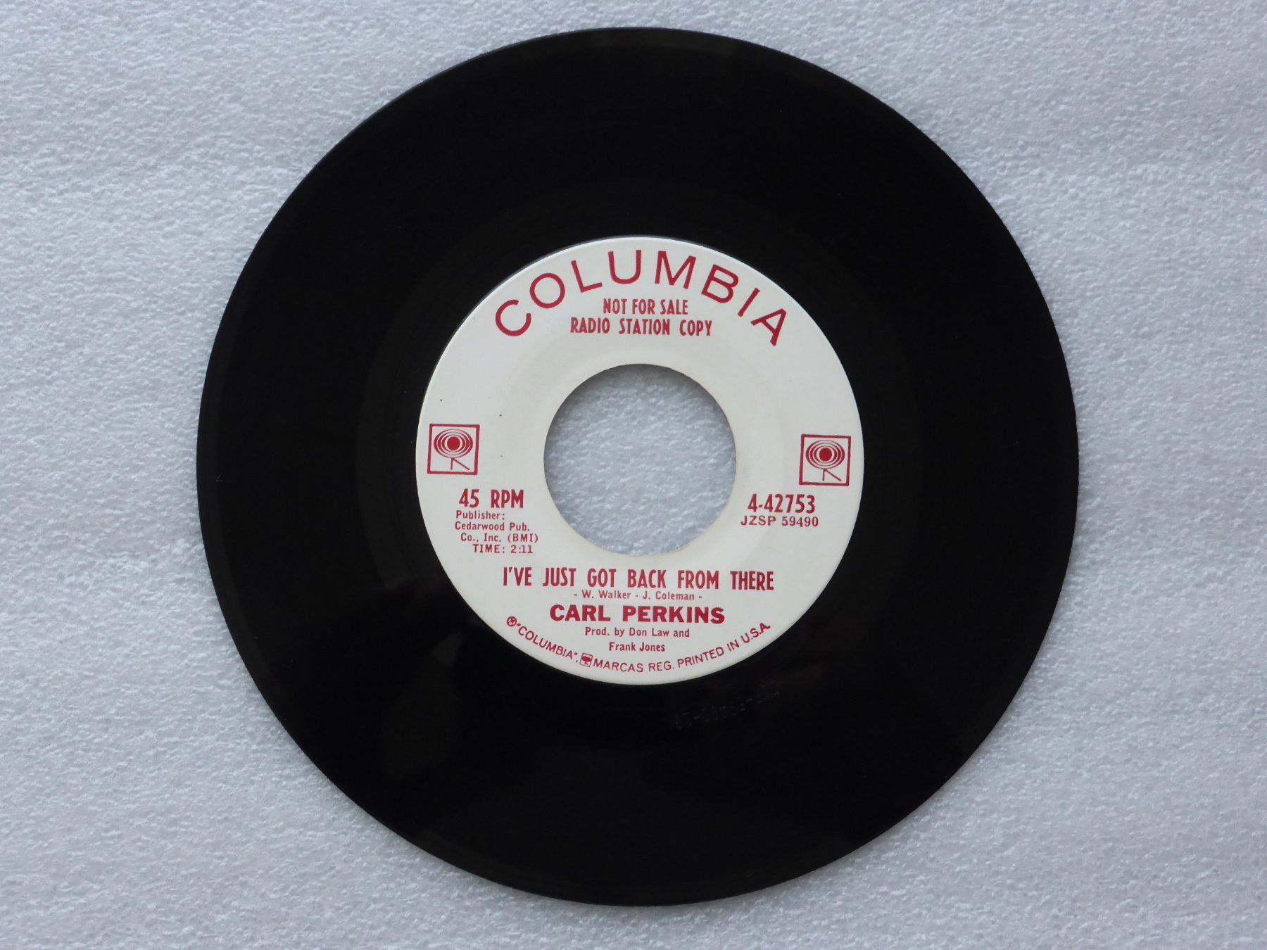 Dischi in vinile: Vinyl Single  CARL PERKINS – Usato da Küssnacht am Rigi venduto da Mondkinder 2