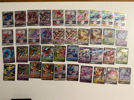 40 Pokémon V, V Max & V Star Karten (+ Deckbox & Sleeves)