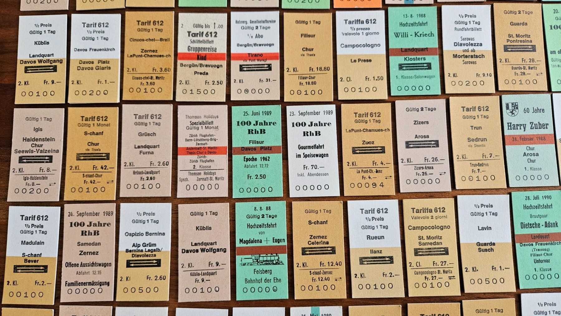 Tickets: Sammlung alter SBB/RHB Zugbilletts (versch.) – Neu (gemäss Beschreibung) aus Untervaz von FullFlap777 3