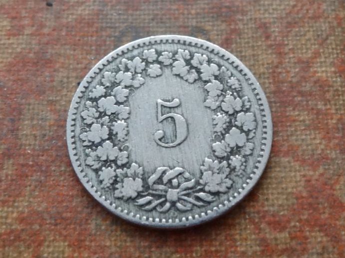 Tutti le monete: 5 Rp. 1892 – Usato da Romanel-sur-Lausanne venduto da Swift13 1
