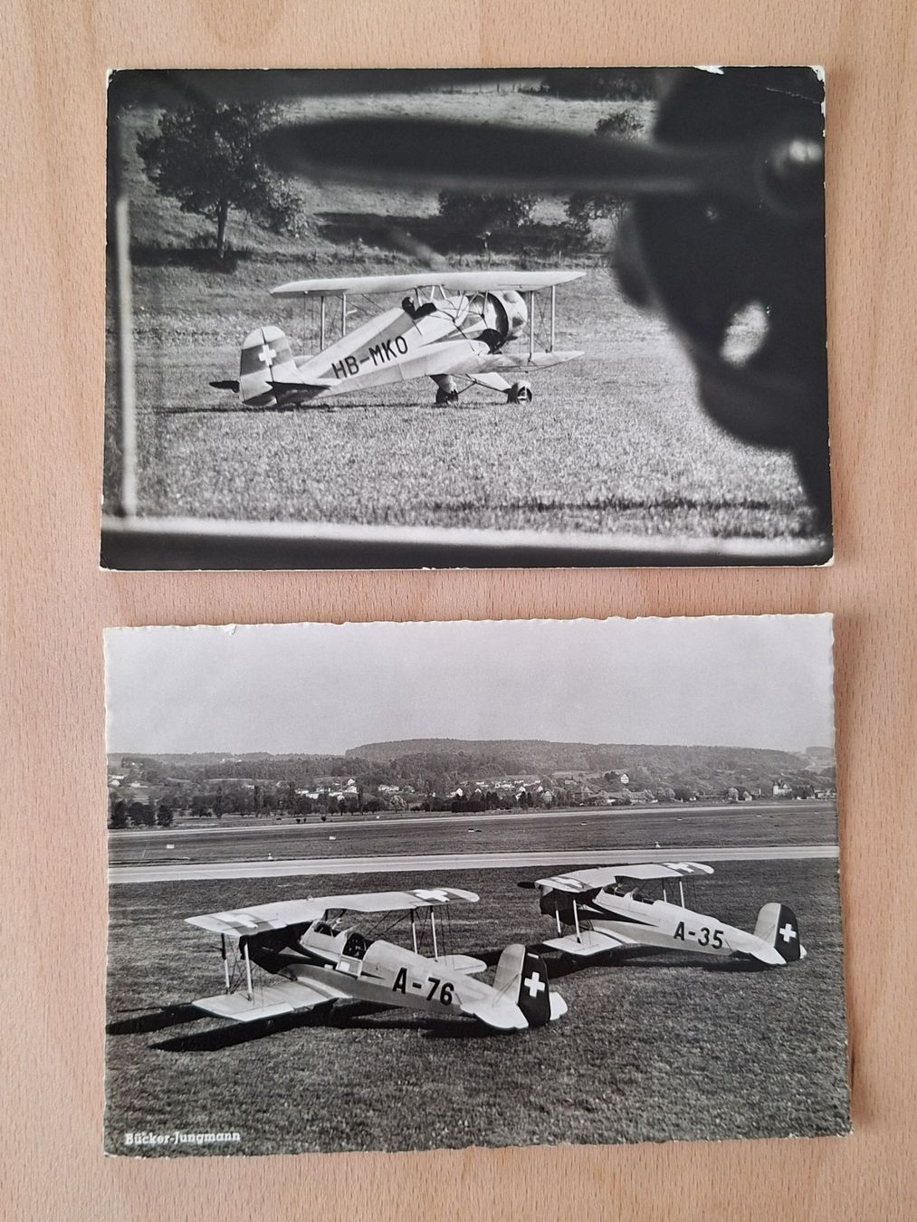 Cartoline postali: 2 AK Schweiz, Flieger Bücker – Usato da Lohn-Ammannsegg venduto da Beo71