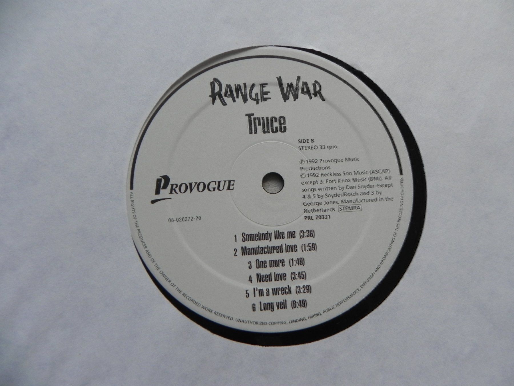 Schallplatten: LP USA Hardrock Band Range War 1992 – Gebraucht aus Siebnen von krimsie 5