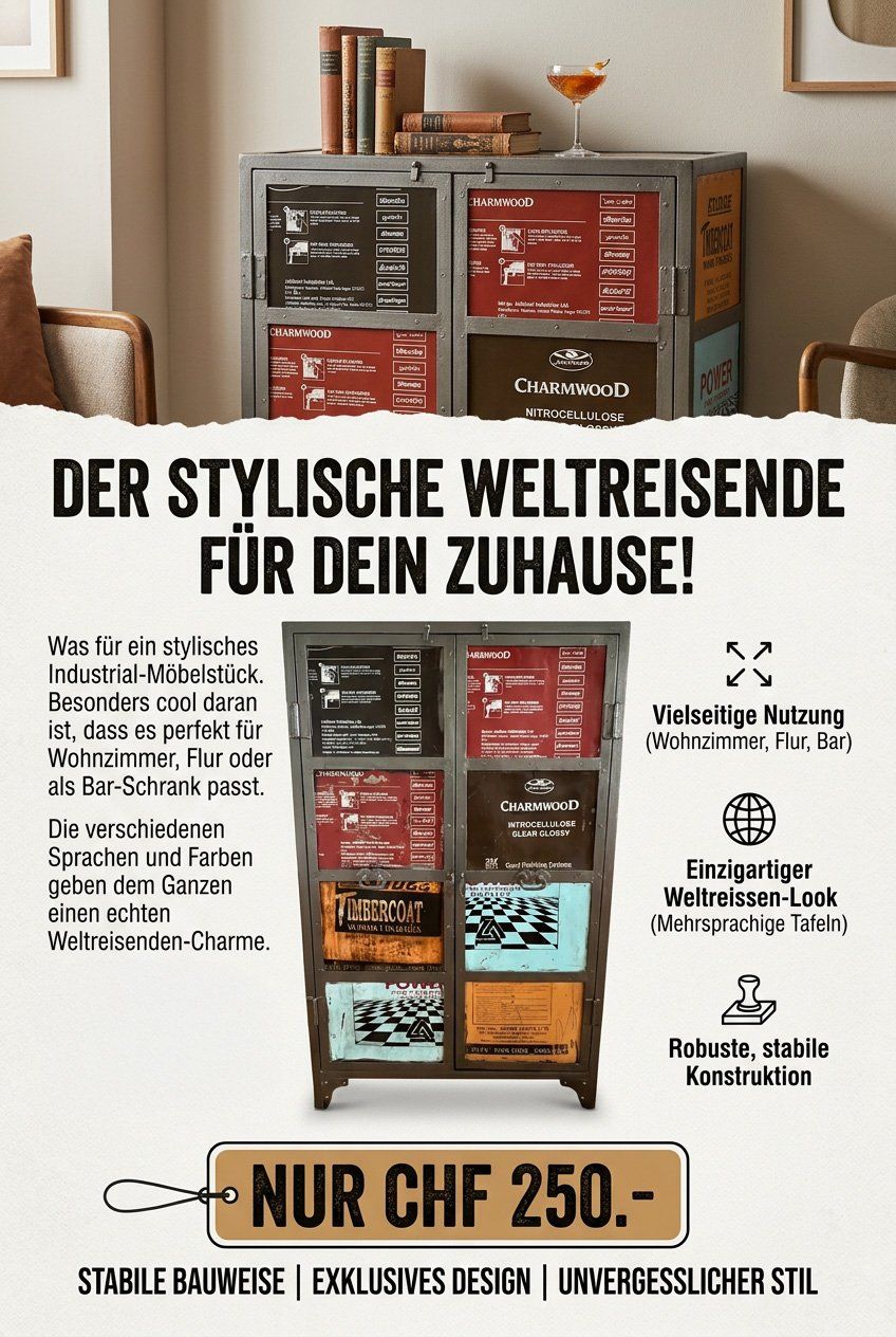 Schränke: Industrial Möbel, Weltreisen Design – Gebraucht aus Derendingen von emmenwasser 1