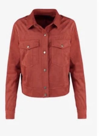 Veste femme imitation daim orange taille S bon état