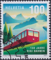 2021, Nr.1821 (Rigi Bahnen) Ersttags-Eck-Stempel.