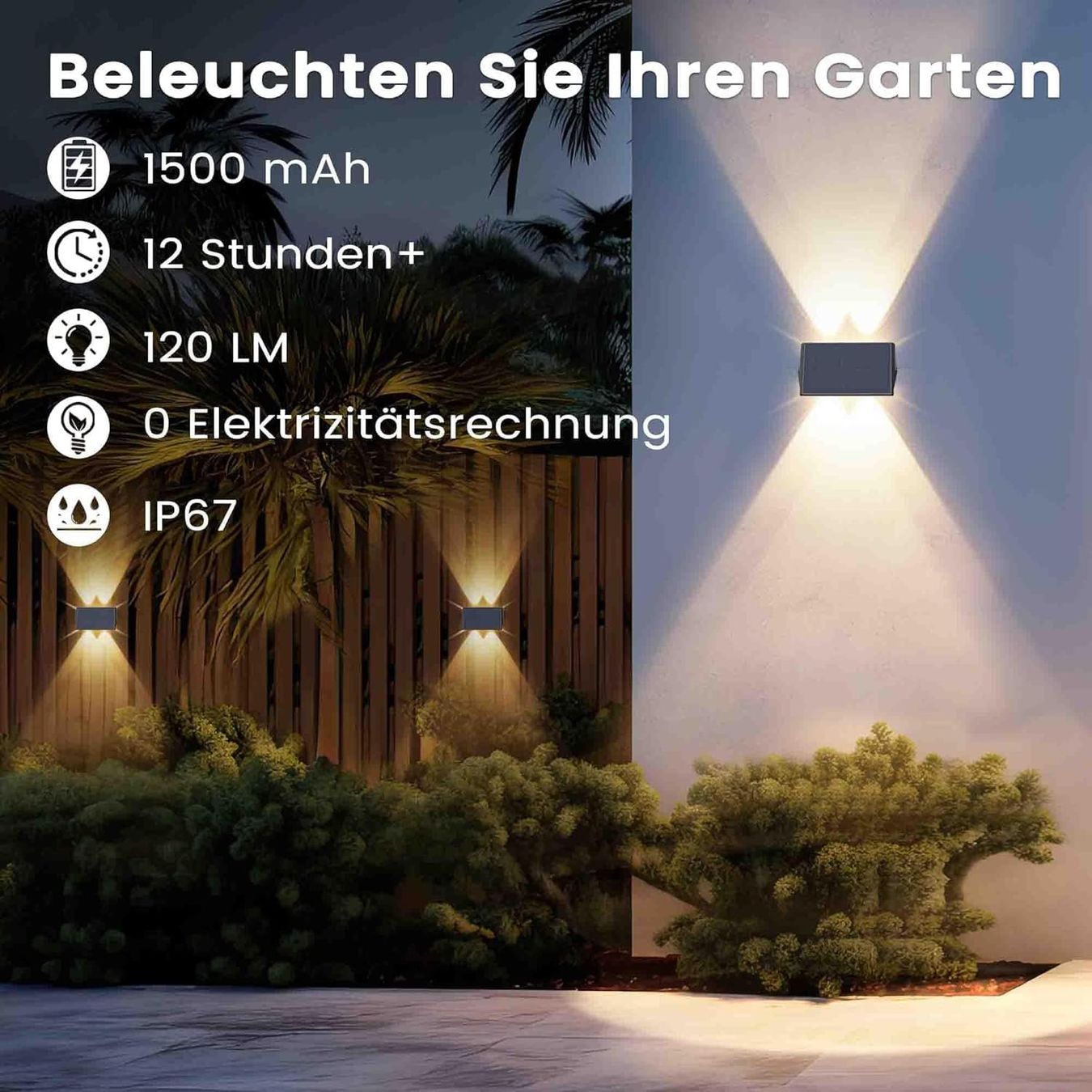 Lampen: Solar Wandleuchte aussen warmweiss 4er Set – Neu und originalverpackt aus Zürich von jasminleut 1