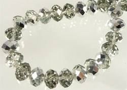 18 Rondellen Glas facettiert 10x8mm