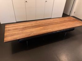 Massive XXL Tischplatte Amerikanischer Nussbaum, 3.0 x 0.9 m