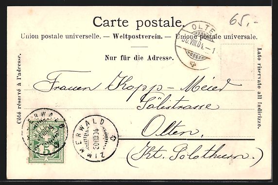 Cartoline postali: Zimmerwald, Hotel Löwen, Totalansicht,  – Usato da Berlin venduto da bartko-reher 1