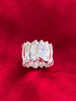 Massiver Silberring 925 mit Zirkon–Statement Ring