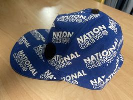 Cooles Jugend Cap von WE, Gr. M, Blau mit Aufdruck - Top!