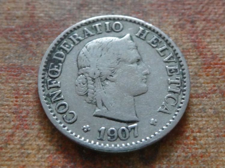 Tutti le monete: 5 Rp. 1907  (B) – Usato da Romanel-sur-Lausanne venduto da Swift13