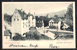 AK Baden, Landvogteischloss, 1899