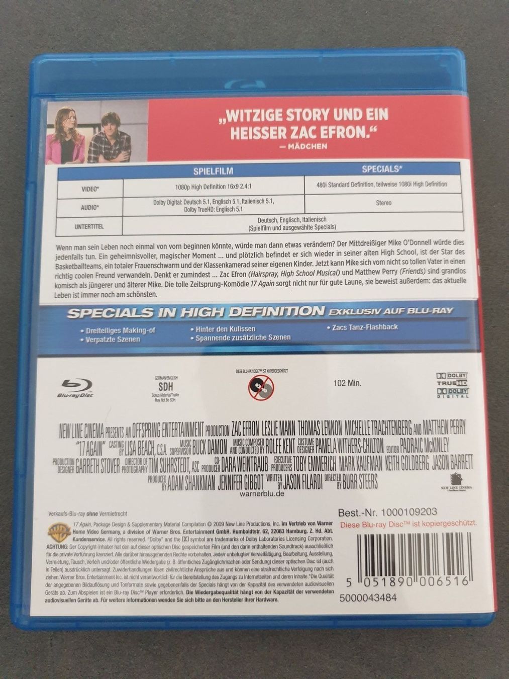 Alle DVDs: 17 Again BluRay – Gebraucht aus Füllinsdorf von master_mind 1