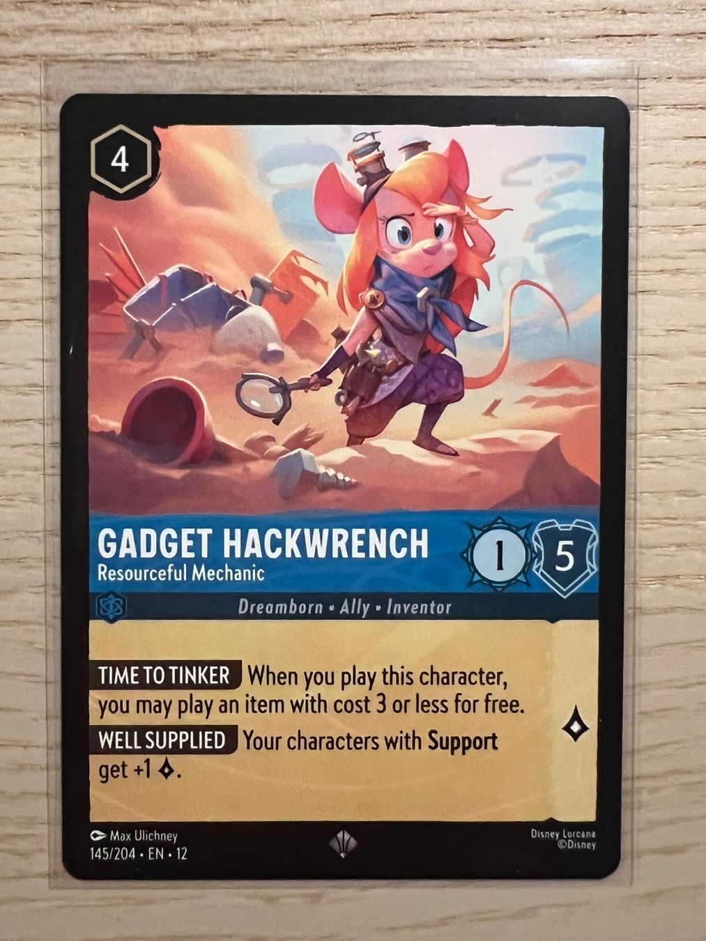 Disney Sammelbilder & Trading cards: Gadget Hackwrench 145 EN Disney Lorcana Wilds Unknown 12 – Neu (gemäss Beschreibung) aus Rafz von SaintCruz