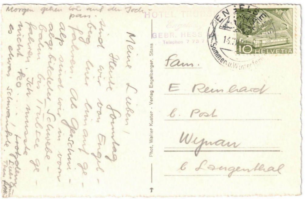 Cartoline postali: Engelberg - Luftseilbahn Gerschnialp--Trübsee – Usato da Binningen venduto da Mountainrider 1