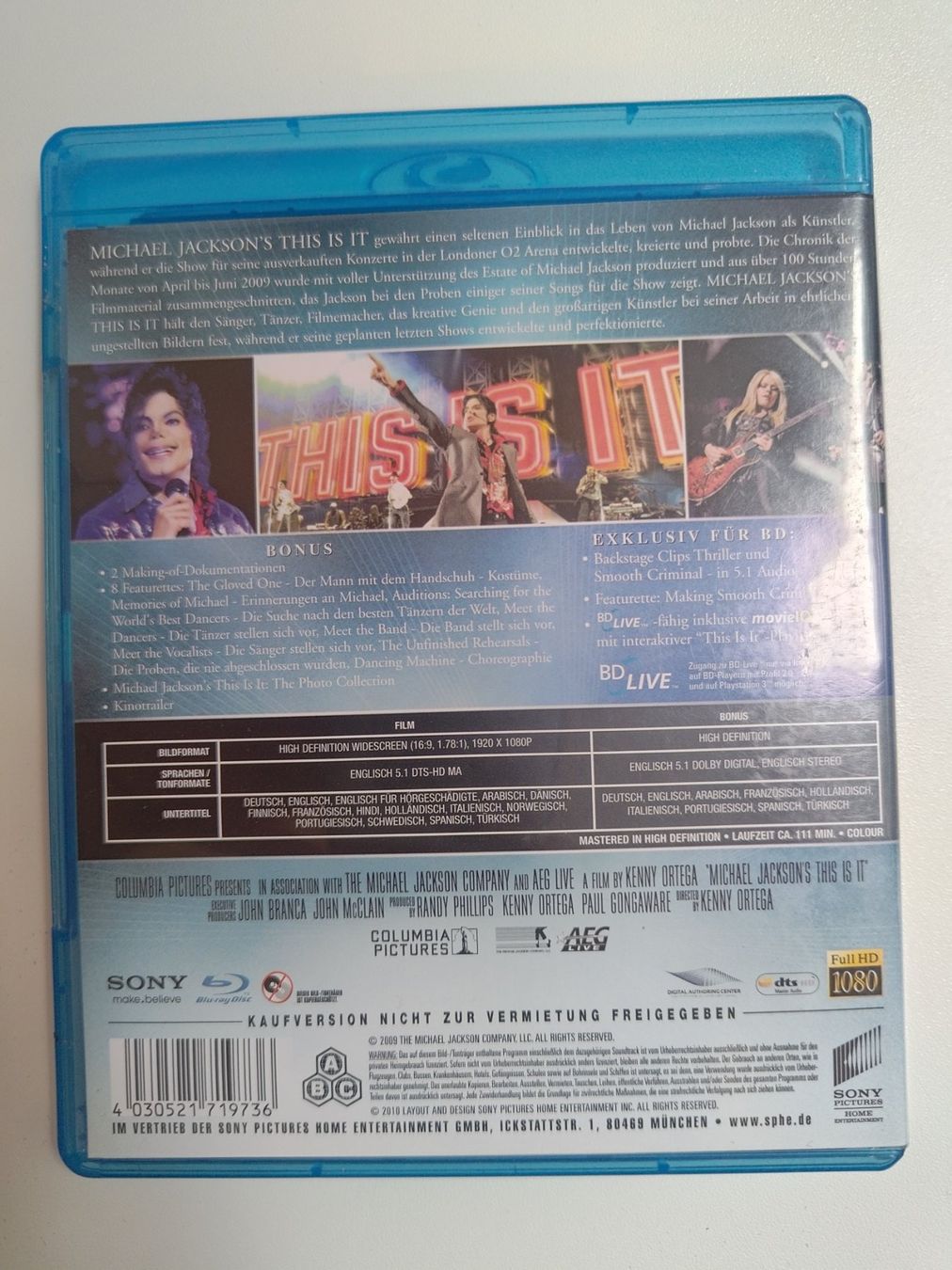 Tutti i DVDs: Michael Jackson's This is it – Usato da Liestal venduto da Kratzilla 2