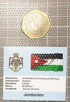 1/2 Dinar Jordanien 2000 Bimetall im Blister Beschrieb - neu