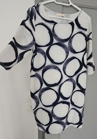 Robe élégante La Fée Maraboutée Blanc/bleu