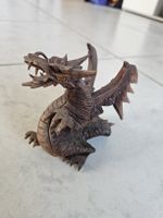 Drachen Figur aus Holz geschnitzt 