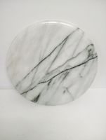 Marmorplatte rund Ø 30.5 cm Weisser Marmor Servierplatte