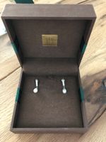 Silber Ohrringe mit Perlen und Zirkonia