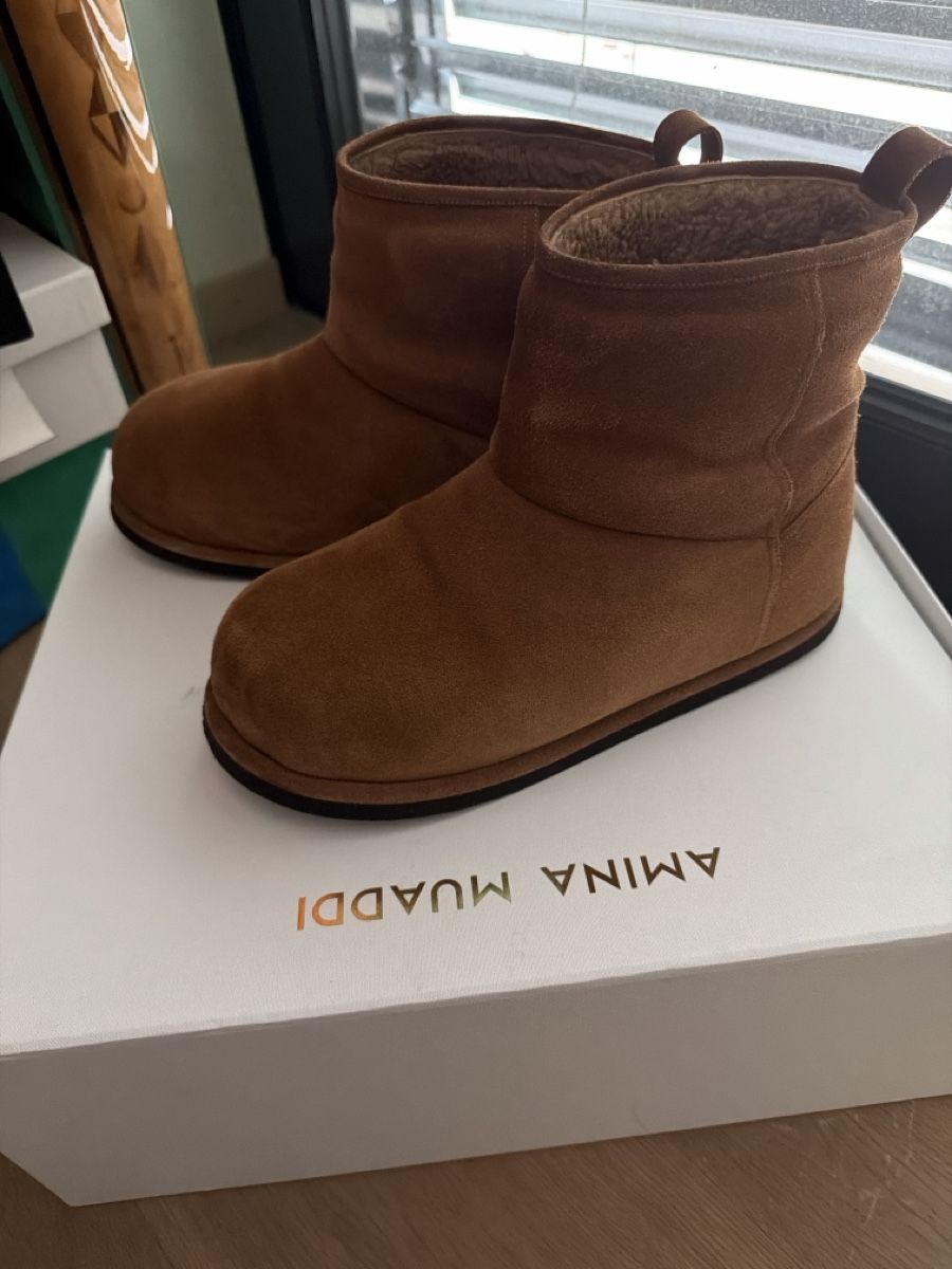 Scarpe da donna: Amina Muaddi suede boots – Nuovo (secondo la descrizione) da Genève venduto da val_rp9x 6