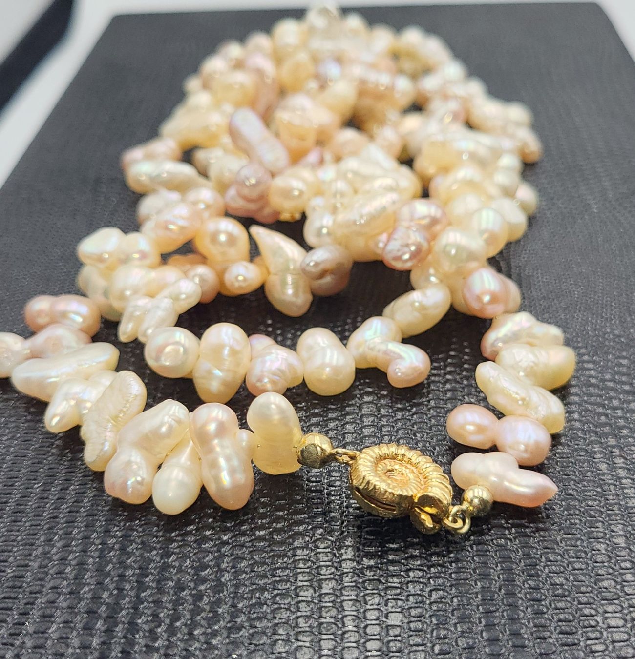 Catenine: Gold 585 Perlen Kette Mit Gold Verschluss – Usato da Wald ZH venduto da Dasilver 5