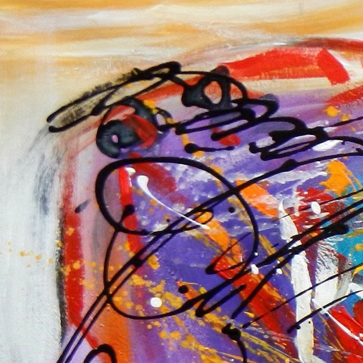 Reproduktionen & Neuware: Abstrakt - Pollock Style Signatur (II) – Neu (gemäss Beschreibung) aus Larnaca von KunstDepot24 1