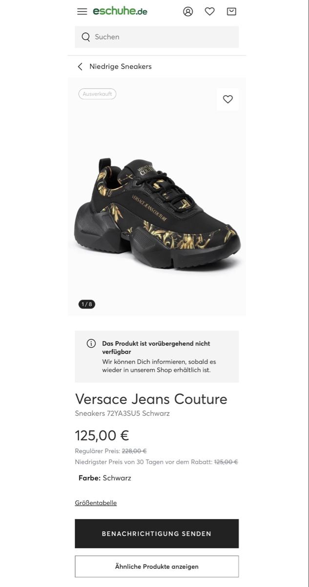 Versace Scarpe da uomo: Versace Jeans Couture Sneakers – Usato da Schwende venduto da weesli 7