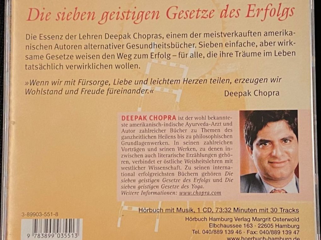 Hörbücher: Deepak Chopra - Die sieben geistigen Gesetze – Gebraucht aus Muri b. Bern von AdidasCollector 1