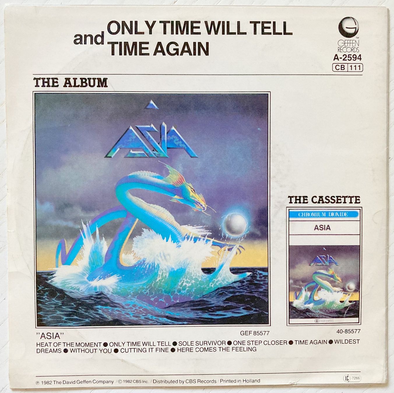 Dischi in vinile: ASIA - ONLY TIME WILL TELL – Usato da Bottens venduto da hotter-than-hell 1